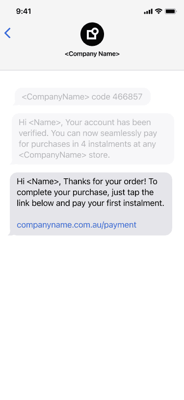 1.Payment SMS