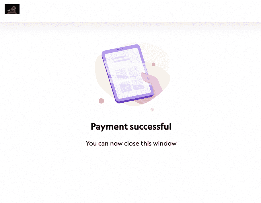 3. Payment complete 